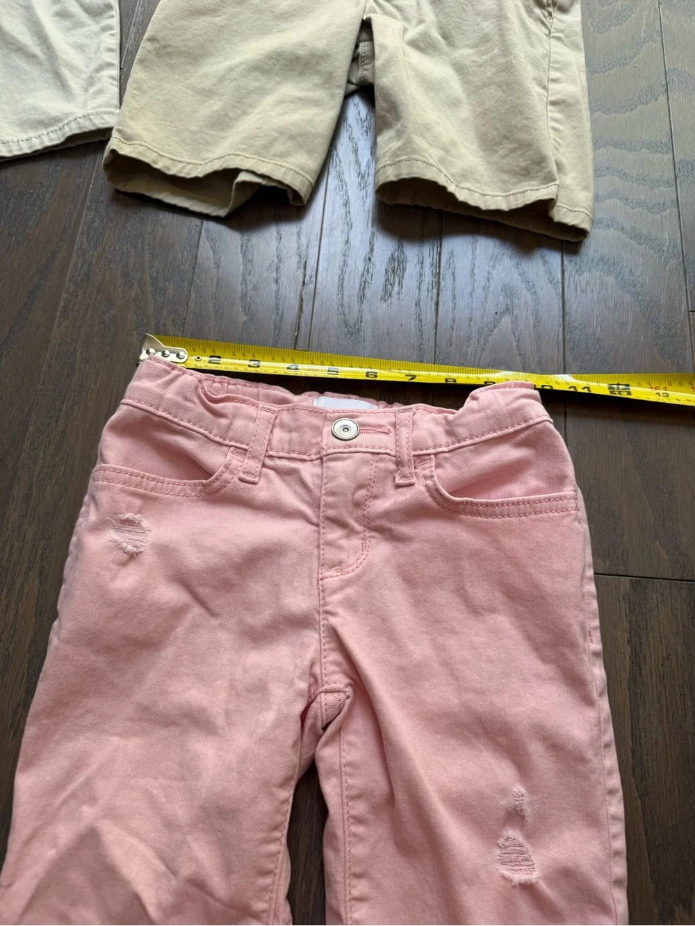 Girls kids shorts lot bundle sz 6 Pastel colors tan beige school summer